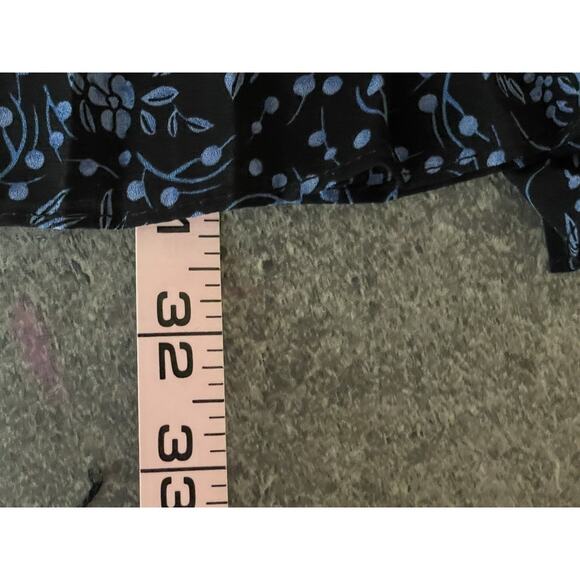 CATO Boho Peasant Top Blouse Size 18/20W Floral Fairy Pleated Floune Hem Stretch - Picture 9 of 10